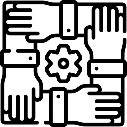 Team work arm wrestling brotherhood business and finance icon