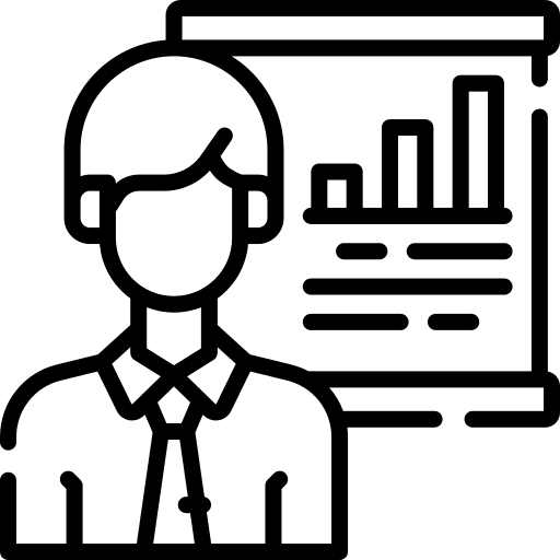 Training people presentation conference icon