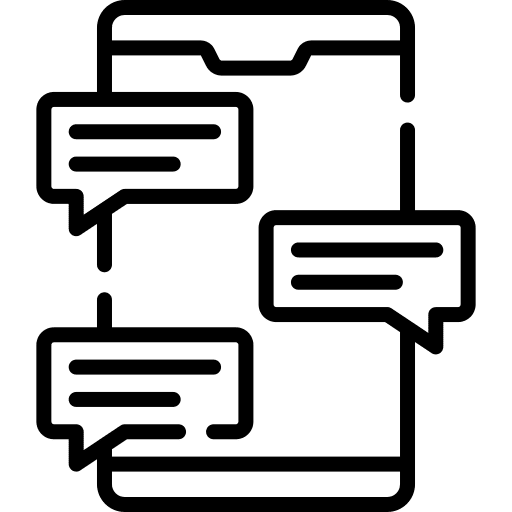 Chat mobile phone chat technology icon