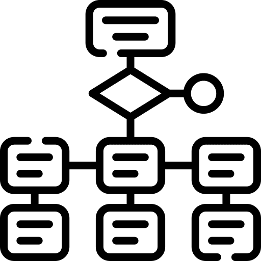 Flowchart business and finance anchor flowchart icon