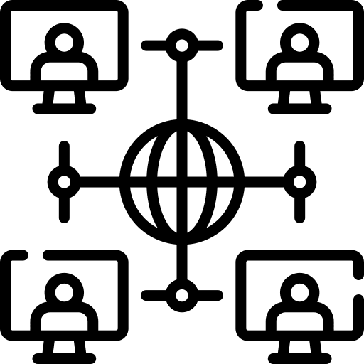 Remote people remote users icon