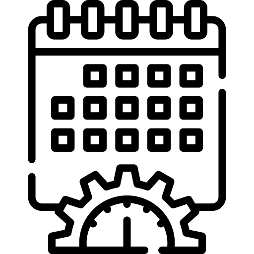 Schedule process productivity business and finance icon