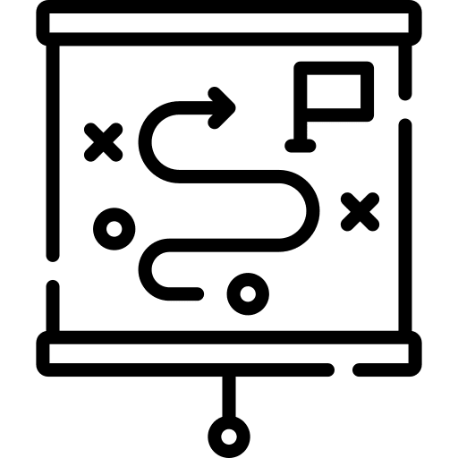 Strategy solution presentation organization structure icon