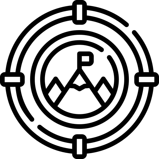 Target business and finance goal success icon