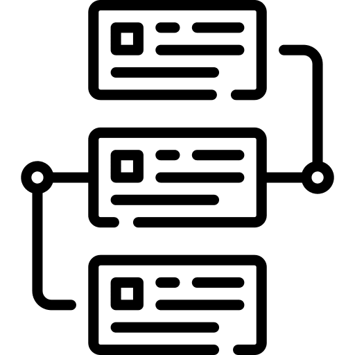 Workflow marketing planning process icon