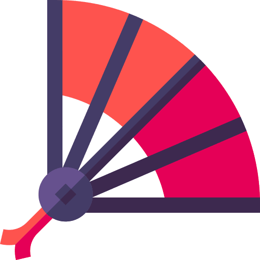 Fan flag summer japan icon