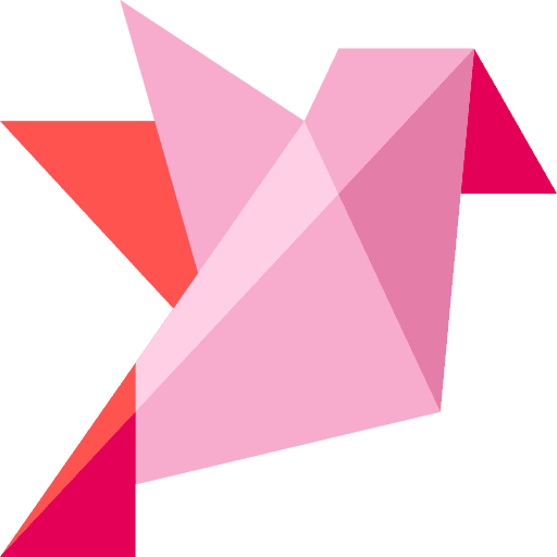 Origami bird origami craft icon