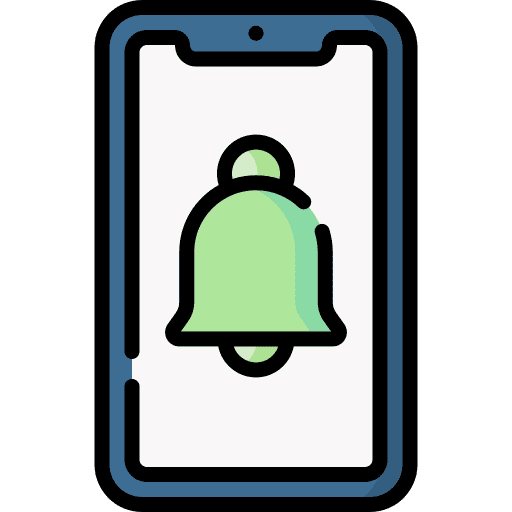 Notification bell electronics application mobile icon