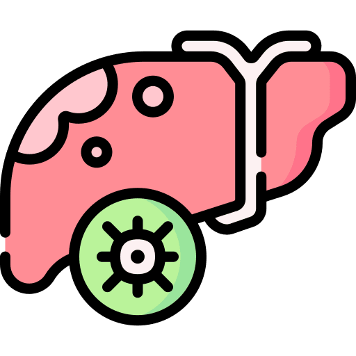 Liver cancer liver cancer illness healthcare and medical icon