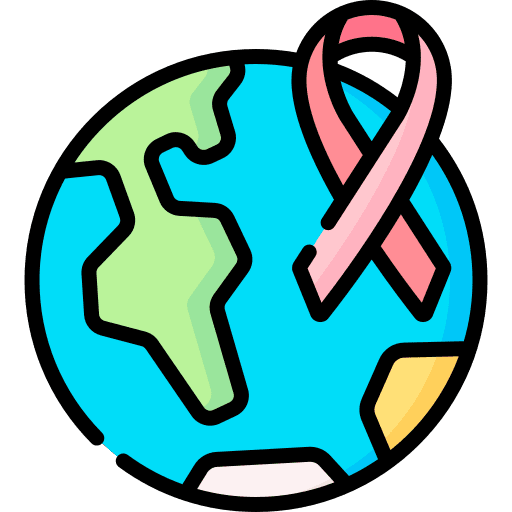 World cancer day breast cancer healthcare and medical world cancer day icon