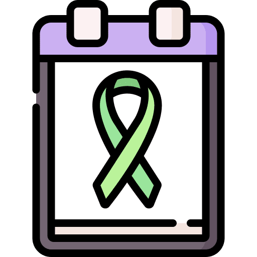 Awareness day calendar date ribbon icon