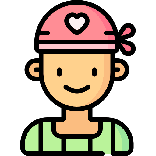 Bandana heart caucasian woman icon