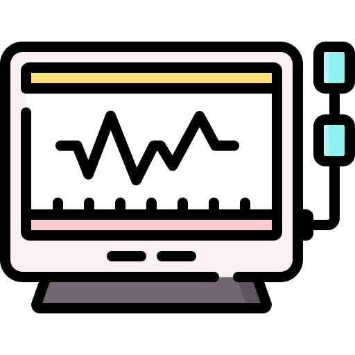 Electrocardiogram heart rate hospital electrocardiography icon
