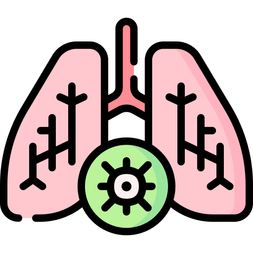 Lung cancer breath healthcare and medical pollution icon