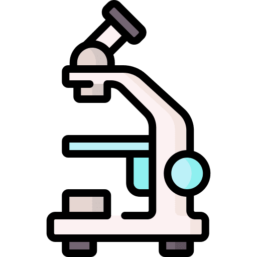 Microscope science healthcare and medical education icon