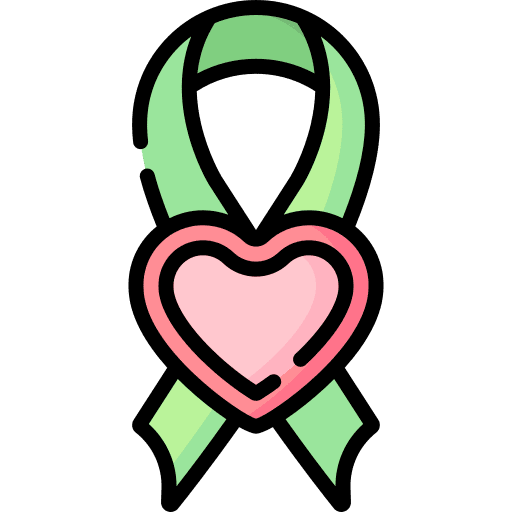 Ribbon medical healthcare and medical world cancer day icon