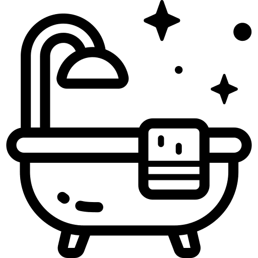 Bathtub bath wellness bathroom icon