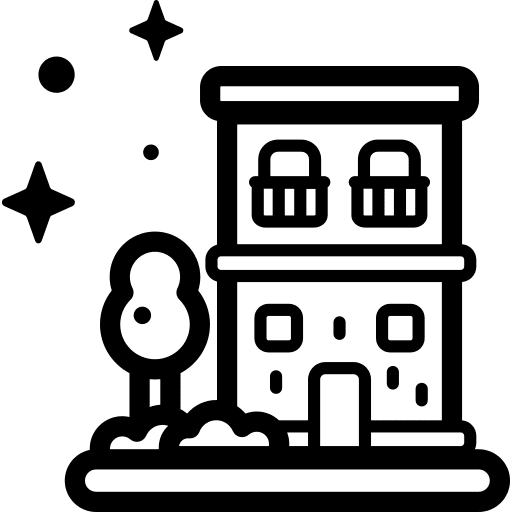 Building offices flats building icon