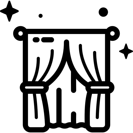 Curtains entertainment curtains cinema icon