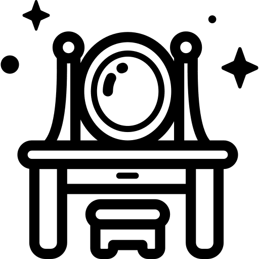 Dressing table beauty drawers home icon