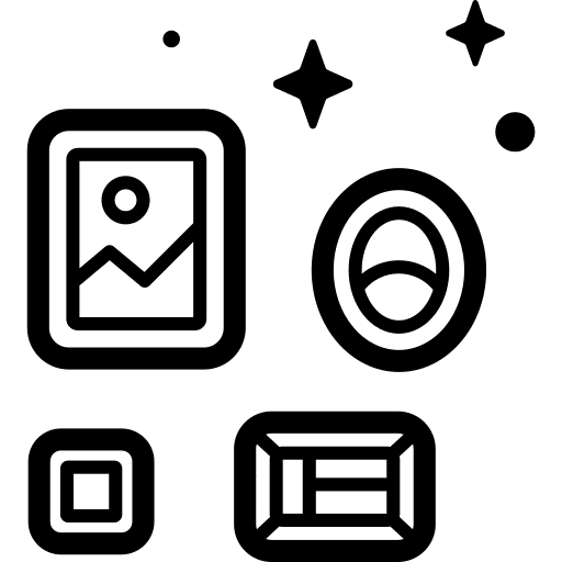 Frames picture furniture and household photo frame icon