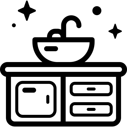 Sink furniture and household kitchen sink kitchen cabinet icon