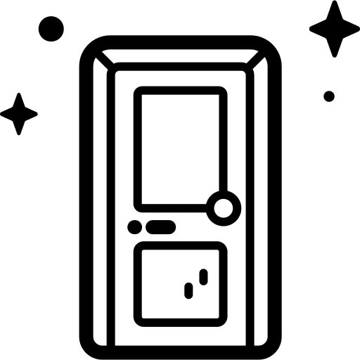 Door furniture and household home door icon