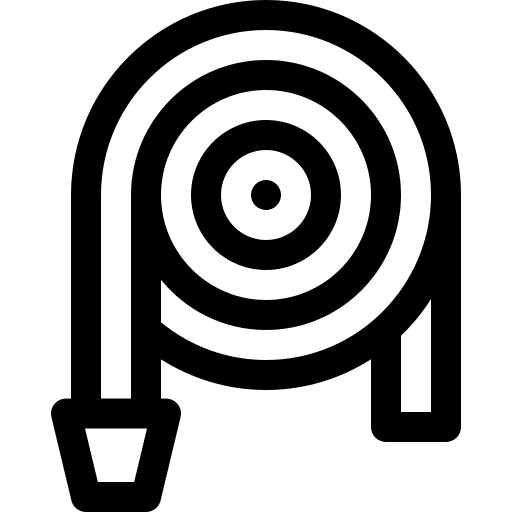 Fire hose security fire hose rescue icon