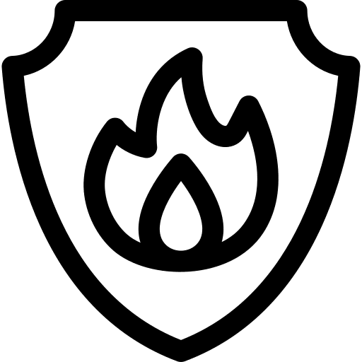 Fire house insurance home icon