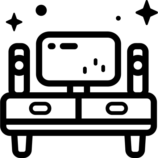 Tv monitor furniture and household screen icon