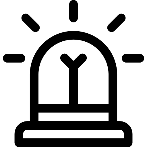 Alarm danger alarm flashlight icon