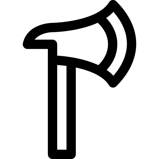 Axe fire security weapon icon