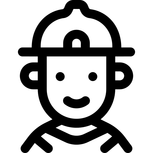 Firefighter avatar man job icon