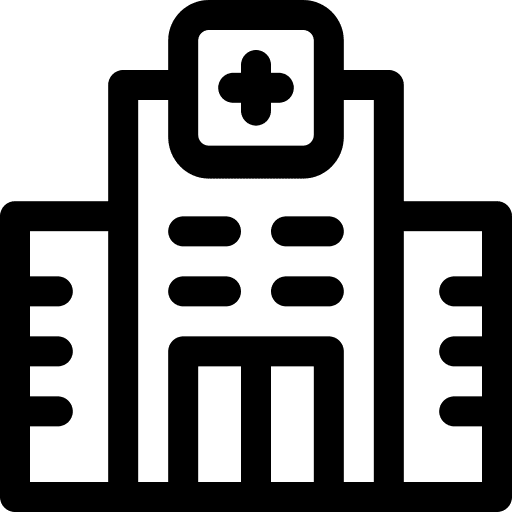 Hospital urban hospital health clinic icon