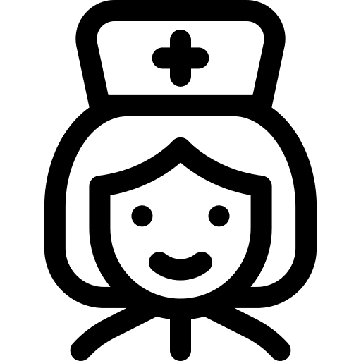 Nurse caucasian uniform profession icon
