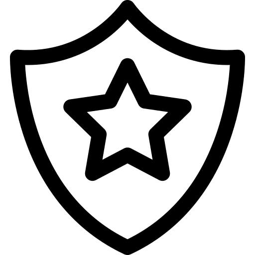 Police badge signaling emblem security icon