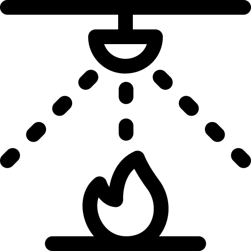 Sprinkler fire extinguisher electronics fire alarm icon