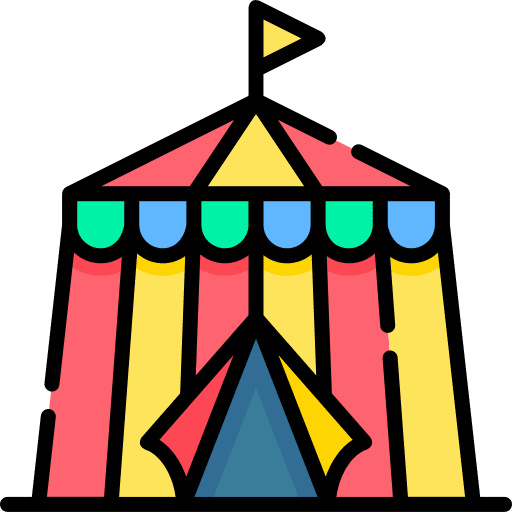 Circus tent tent fun fairground icon