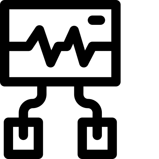 Defribillator healthcare and medical hospital technology icon