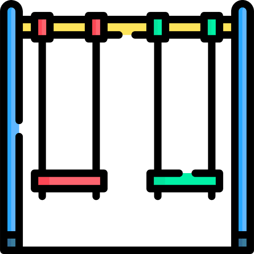 Swing outdoor leisure playground icon