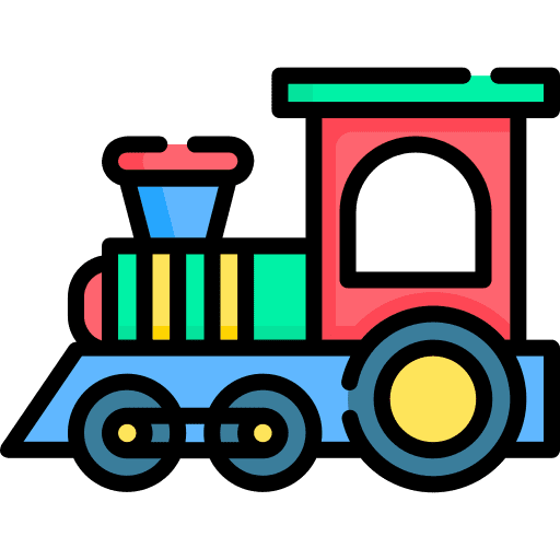 Train kids playground transportation icon