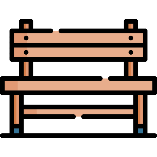 Bench wooden leisure park icon