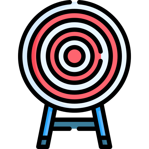 Dart board arrow targeting target icon