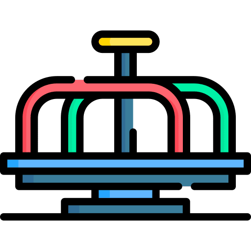 Merry go round playground amusement park fair ground icon