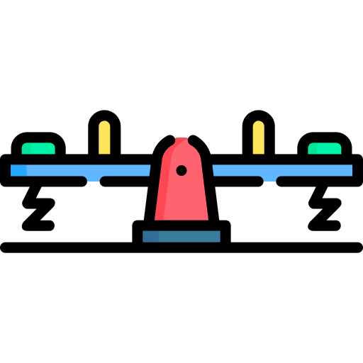 Seesaw amusement park seesaw fairground icon