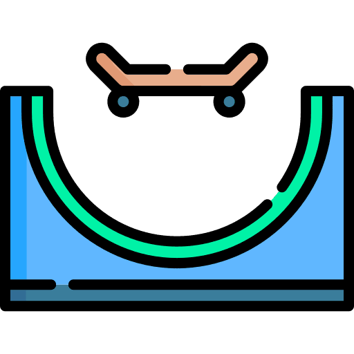 Skate park playground skate park sports and competition icon