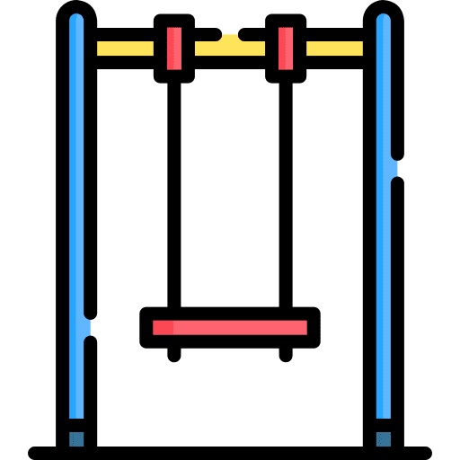 Swing playground childhood balancer icon
