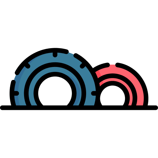 Tires kid yard amusement park icon