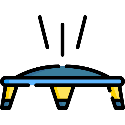 Trampoline attraction fairground trampoline icon