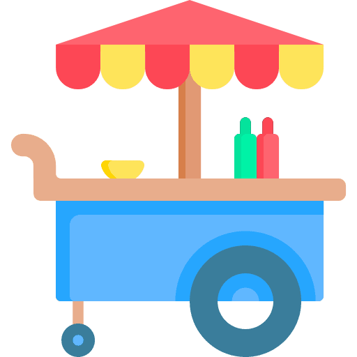Food stand food and restaurant food cart food stand icon